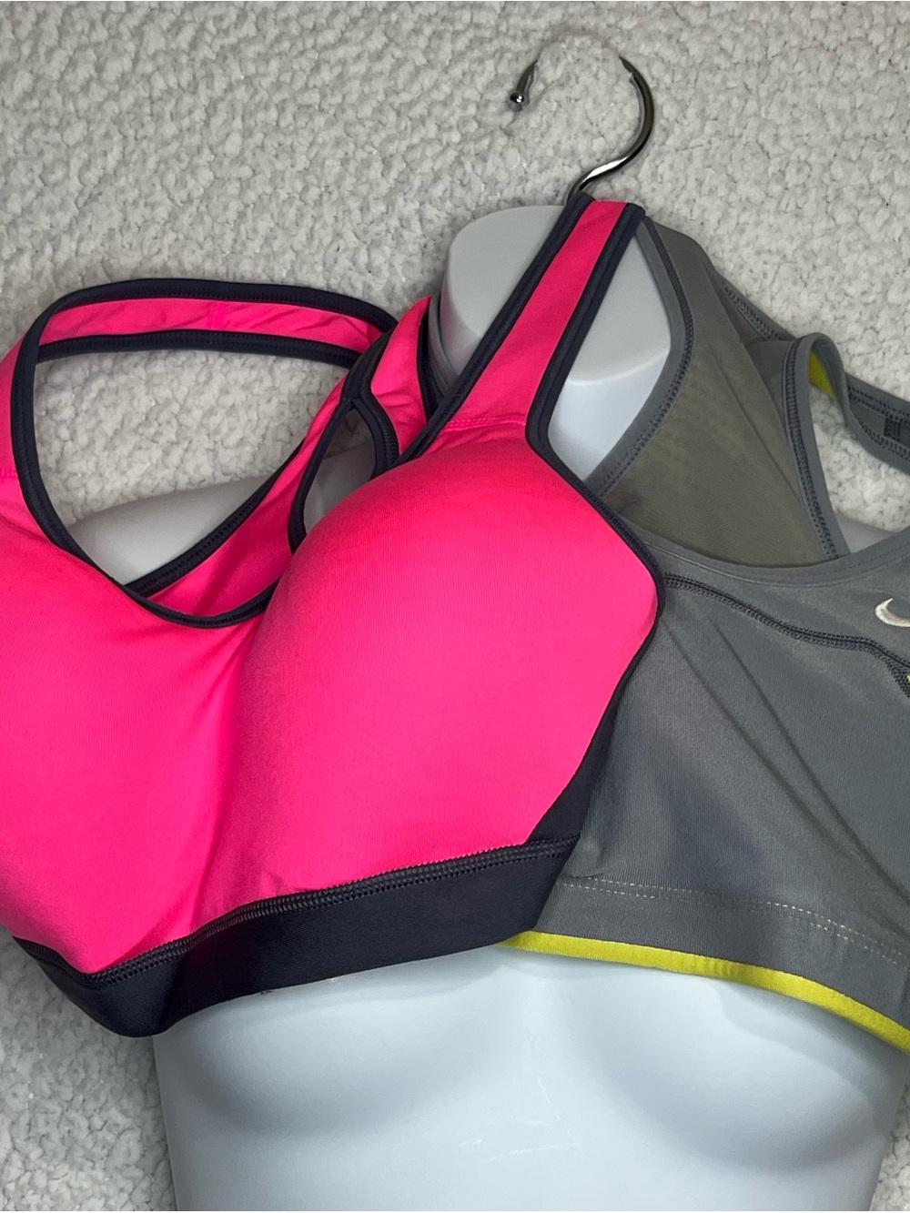 Champion Hot Pink & Green Nike Support Sports Bra’s